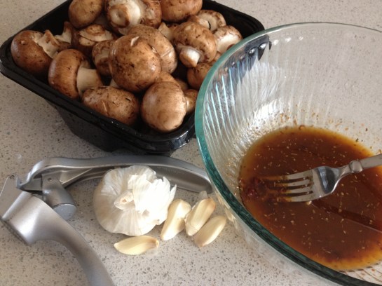 Olas & Chanclas | Roasted Marinated Mushrooms with Tortellini Pasta