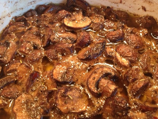 Olas & Chanclas | Roasted Marinated Mushrooms with Tortellini Pasta